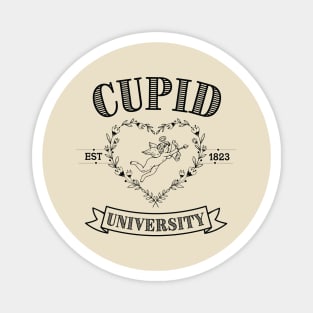 Cupid University T-Shirt, Cute Valentine's Day Shirt, Cute College Sweatshirt Classic T-Shirt, Black Magnet